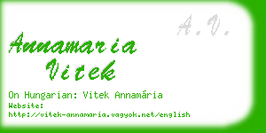 annamaria vitek business card